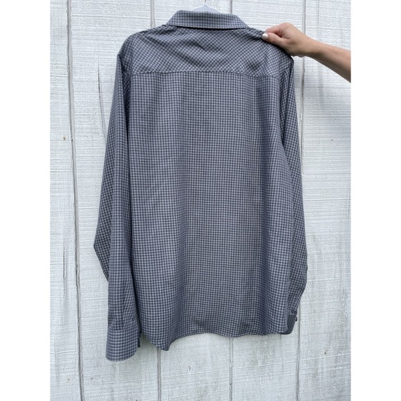 Travis Matthew Large Grey Black Checked Longsleeved Buttondown Shirt L - Picture 3 of 4